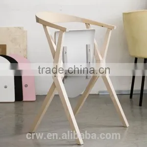 RCH-4106 X-shaped Legs Solid Oak Dining Chair With Flip-up Seat thumbnail-4