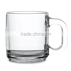 300ml Clear Glass Drinking Mugs With Handle thumbnail-1