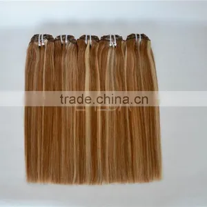Double Drawn 100% Human Hair Honey Brown Weave thumbnail-3
