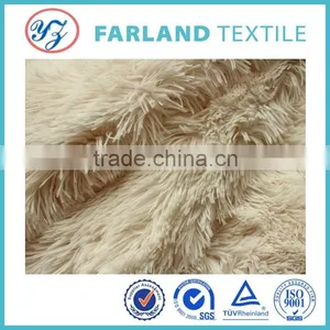 Long Pile Fur Fabrics , Soft Felt Ball Rug Fabric thumbnail-1