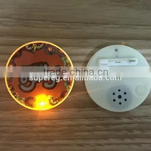 Personalized High Quality Plastic Flashing LED Pin Badge Blinking Music Instrument Brooches Supplier's Choice thumbnail-1