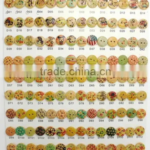 Sedex Audited Factory 2 Pillar Natural Wooden 4 Holes Button thumbnail-6