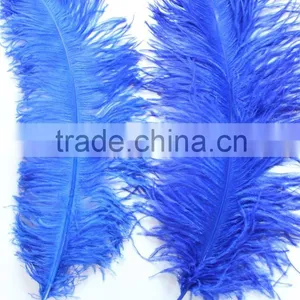 28"-30" Wholesale Bulk Blue Ostrich Feather For Wedding Table Decoration thumbnail-3