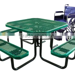 Picnic Table, Expanded Picnic Table, Octagonal, 46inch, Blue, Green, Etc. thumbnail-3