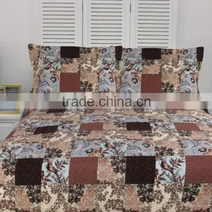 Summer Quilt Patchwork Quilt With Crochet Flower thumbnail-1