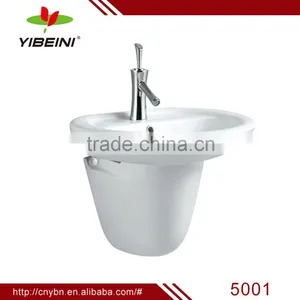 High Quality Bathroom Basin_wall Hung Basin With Half Pedestal thumbnail-1