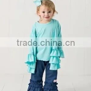 Stylish Long Sleeve Ruffled Children Cardigan Buttonless Girls Cardigan thumbnail-4