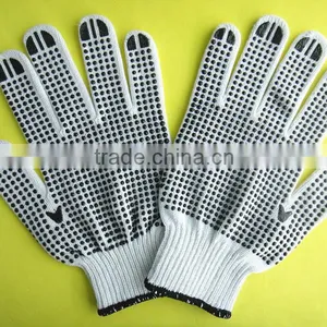 Safety Protection Working Gloves With Polka PVC Dots Quality Choice thumbnail-1