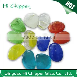 Light Amber Glass Gems Round Shape for Fir Pit Fireplace thumbnail-4