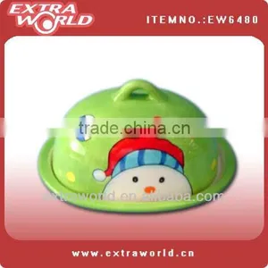 Christmas Ceramic Butter Dish With Lid thumbnail-1
