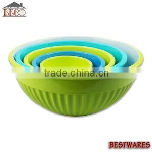 2015 New Arrival Non Toxic 5pcs Plastic Mixing Bowl Set for Baby thumbnail-1