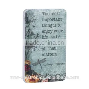 Business Card Use and PU Leather Material Cover 2016 New Wallet Power Bank Charger With Full Color Logo Printing thumbnail-3