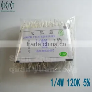 Resistors 1/4W 5% 120K NEW thumbnail-1