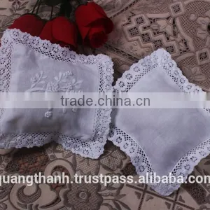 Cotton White Hand Made Lavender Bags With Lace thumbnail-1