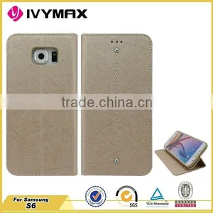 Wholesale Flip Leather for Samsung S6 Case, Mobile Phone Wallet Case for Galaxy S6 thumbnail-1