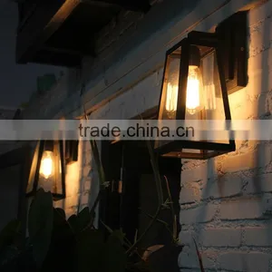 Hot Selling Outdoor Wall Lamps E27 Glass Aged Stell Wall Lamps thumbnail-3