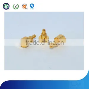 Spring Loaded Brass Contact Pins Brass Flat Head Spring Pogo Pin thumbnail-1