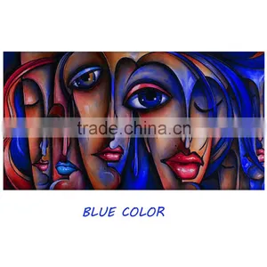 Living Room Decor Handmade Abstract Woman Canvas Oil Painting thumbnail-1