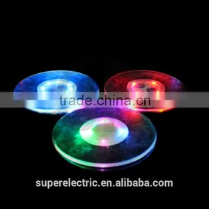 Hot Sale Transparent Led Bottle Mats Customized Design Light up Led Drink Coaster thumbnail-1