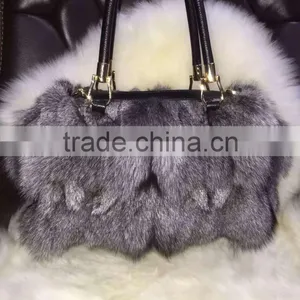 Luxury Design Fox Fur Handbag /wholesale and Rtail thumbnail-1