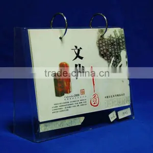 Customized Clear Acrylic Desk Calendar Stand thumbnail-1