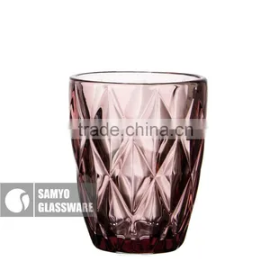 SAMYO Handmade Home Usage Hot Sale Pressed Glass Set With Rhombus Pattern thumbnail-6