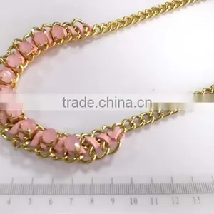 Roman Greek Jewelry Necklace Crystal Flower Statement Necklaces thumbnail-2