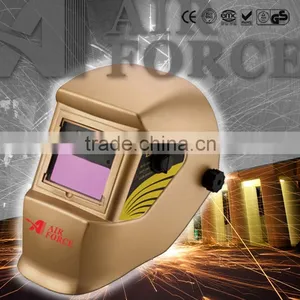 AF V350F-5 Welding Cap Hat Transparent Mask Gold Fancy Helmet thumbnail-1