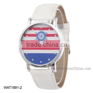 2016 Navy Blue Canvas Strap Wrist Watch thumbnail-2