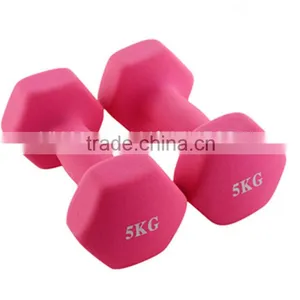 Body Building Home Gym Equipment Heavy Duty Custom Hex Neoprene Dumbbell Set thumbnail-1