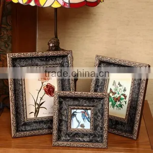 Top Quality Table Wall Decorative Archaistic Wooden Picture Rahmen Handmade Baroque Antique Natural Solid Wood Photo Frame thumbnail-1