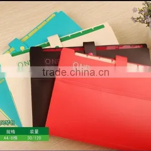 Fashion Clear Colorful 8 Pockets Expanding File Folder thumbnail-1