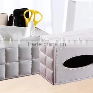 Hot Sale Cute Facial Tissue Box PU Napkin Box Functionable OEM Pochet Tissue Box thumbnail-5
