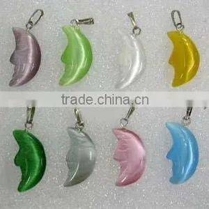 Moon Shape Synthetic Cat Eye thumbnail-1