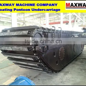 MAXWAY Swamp Excavator Pontoon Undercarriage With Additional Pontoon and Spud , Suitable to 20 to 23Ton Class Excavator thumbnail-5