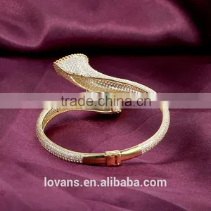 New Design 925 Sterling Silver Gold Plated Bangle SBG024Y thumbnail-4