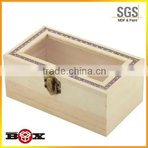 Custom Made Birch Wood Gift Boxes With Window thumbnail-1