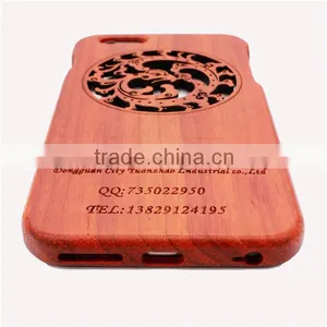 Cutomerized Logo Dragon Circle Engrave Wood Phone Case TWO PARTS for Iphone 5/5s/6/6/6+ thumbnail-3
