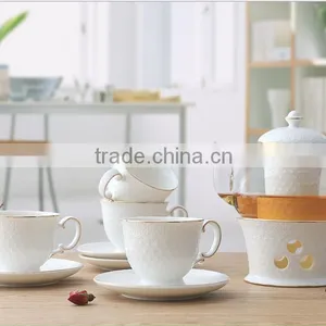Good Quality Creative Customized Pure Color Bone China Ceramics Tea Set thumbnail-1