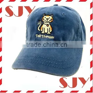 Navy Blue Animal Embroidery 6 Panels Low Profile Unstructured Baseball Cap thumbnail-3