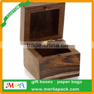 Personalized Laser Engraved Wood Ring Box Gifts for Wedding Bride Groom Hers Box thumbnail-3