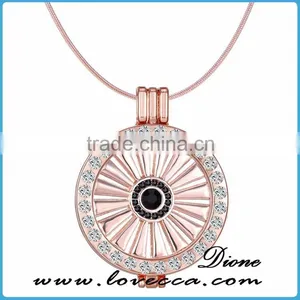 DIY Customized Round Coin Blank Beautiful Gold Pendant Necklaces thumbnail-5