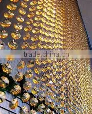 HX-0108G Hot Sale Elegant Acrylic Crystal Hanging Curtain for Wedding Decor thumbnail-1