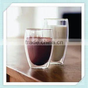 Wholesale Double Wall Glass Coffee Cup Borosilicate Material Heat-resistant Double Wall Glass Cup for Sale thumbnail-1