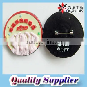 3D Micro Injection PVC Brooch thumbnail-1