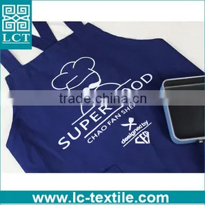 Personalized Navy Blue Polyester Cotton Chef Cooking Back Cross Bib Apron thumbnail-3