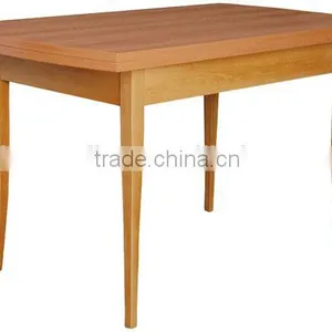 Fresh Natural Wood Color Wooden Restaurant Dining Table thumbnail-1