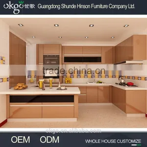 Home Design Custom Kitchen Cupboard Wall Unit for Flat thumbnail-1