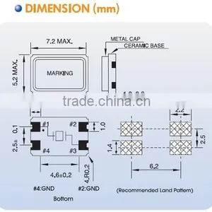 7x5mm SMD Quartz Crystal-Metering thumbnail-2