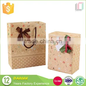 High Quality Custom Printing Diy Christmas Decorative Gift Paper Bag in Box thumbnail-1